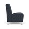 Lesro Siena Lounge Reception Armless Guest Chair, Brushed Steel, RS Night Sky Upholstery SN1102 - alternate 2